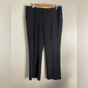 Talbots black high rise straight leg trouser pant work career travel size 14